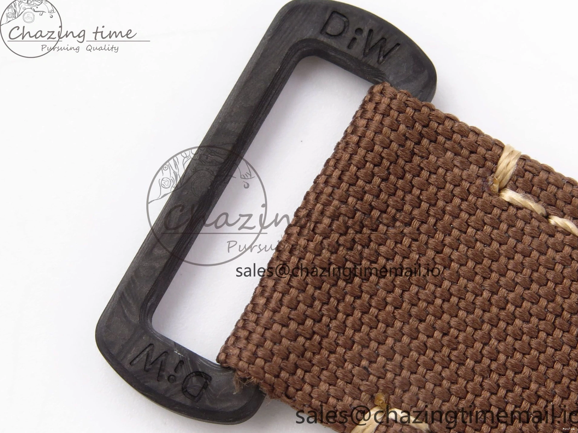 MiroTime 0118 Refined Daytona DIW “DESERT EAGLE”  White Carbon DIWF 1:1 Best Edition Cream Brown Dial on Brown Nylon Strap SH 1074